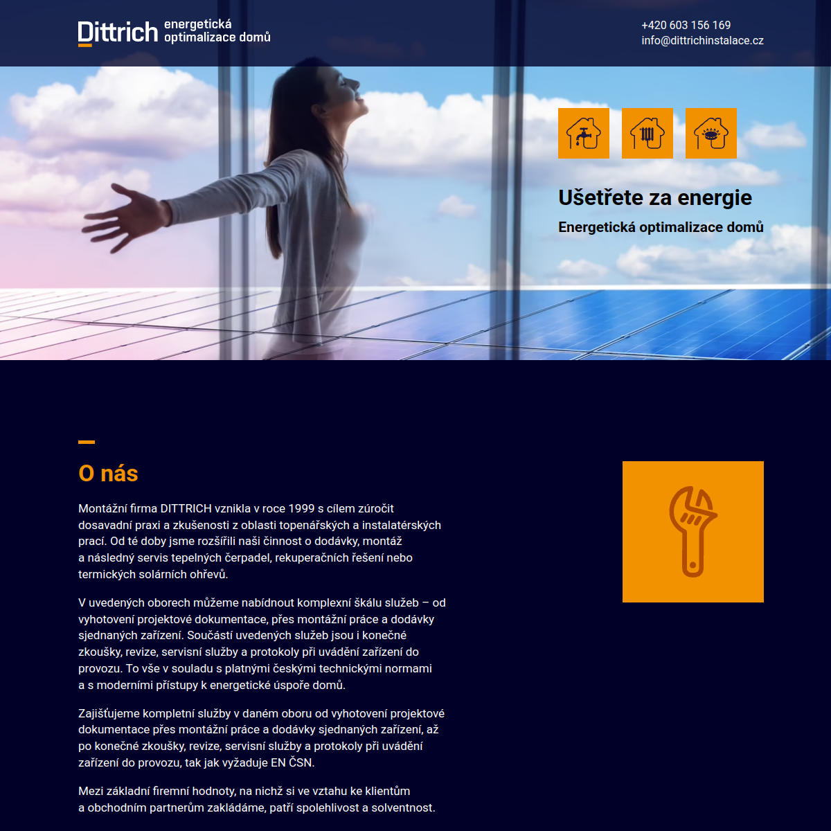 DITTRICH energetická optimalizace domů website