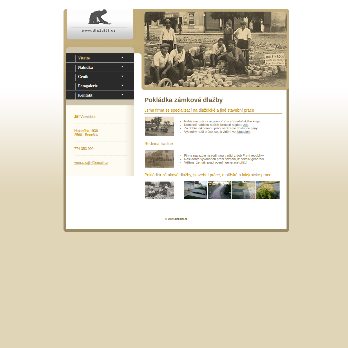 Jiří Vomáčka - Dlaždiči website