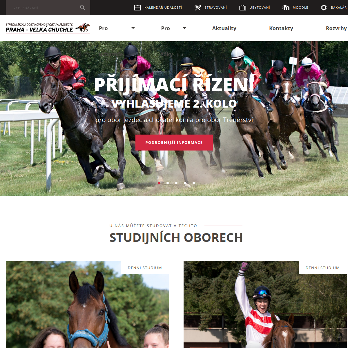 Střední škola dostihového sportu a jezdectví website