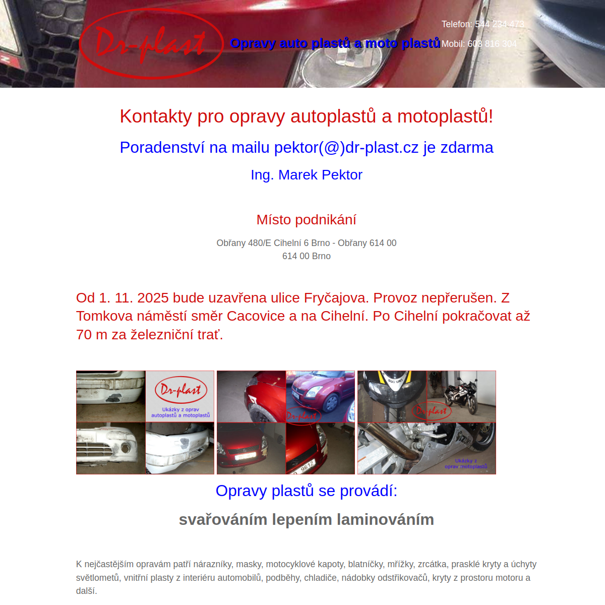 Dr. Plast website