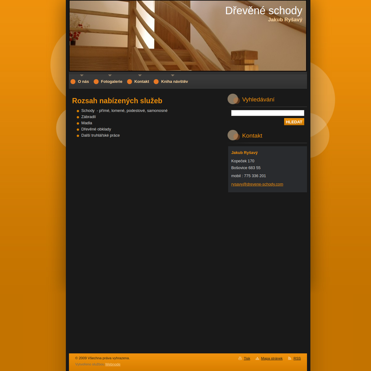 Dřevěné schody - Jakub Ryšavý website