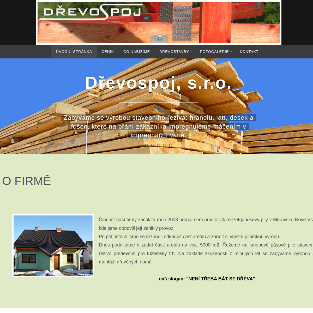 Dřevospoj website