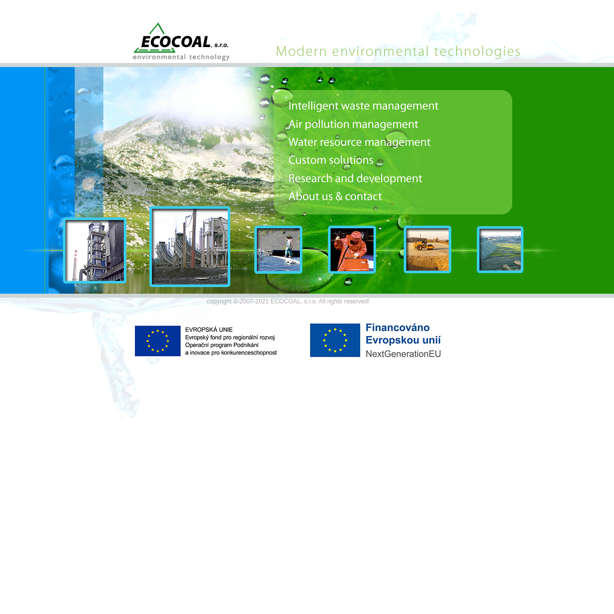 ECOCOAL, s.r.o. website
