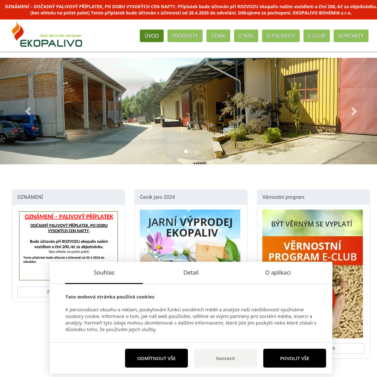 EKOPALIVO BOHEMIA, s.r.o. website