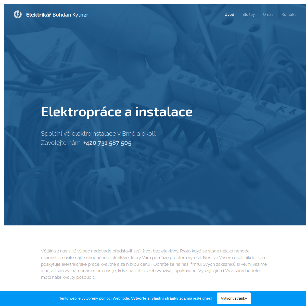 Elektrikář Brno website
