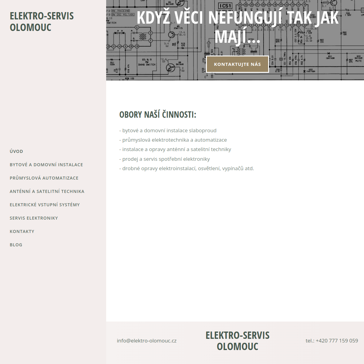 Antény a elektro služby Dudek website