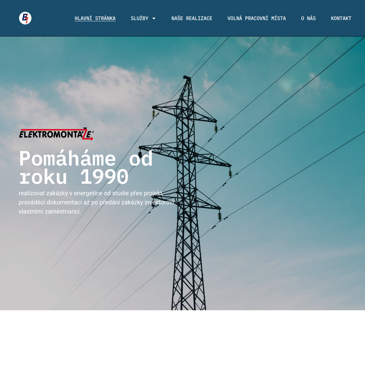 ELEKTROMONTÁŽE, s.r.o. website