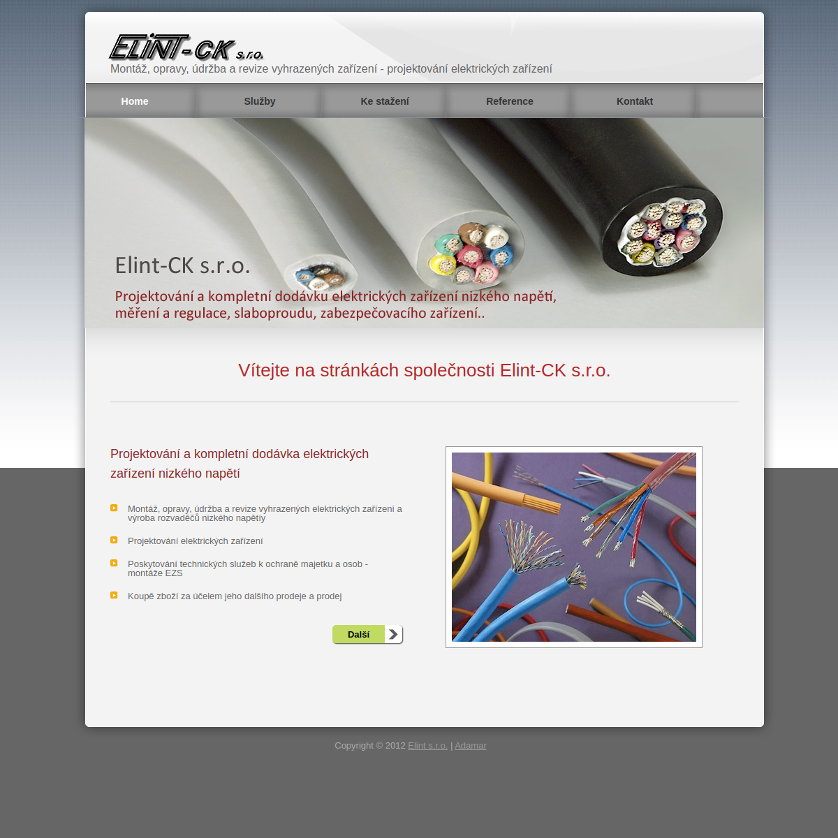 ELINT - CK, s.r.o. website
