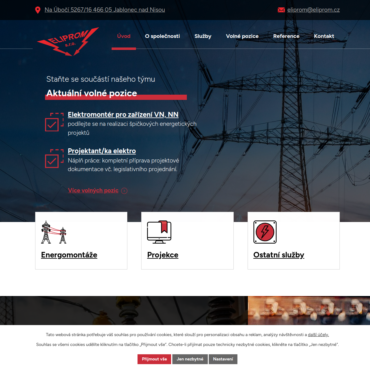 ELIPROM, spol. s r.o. website