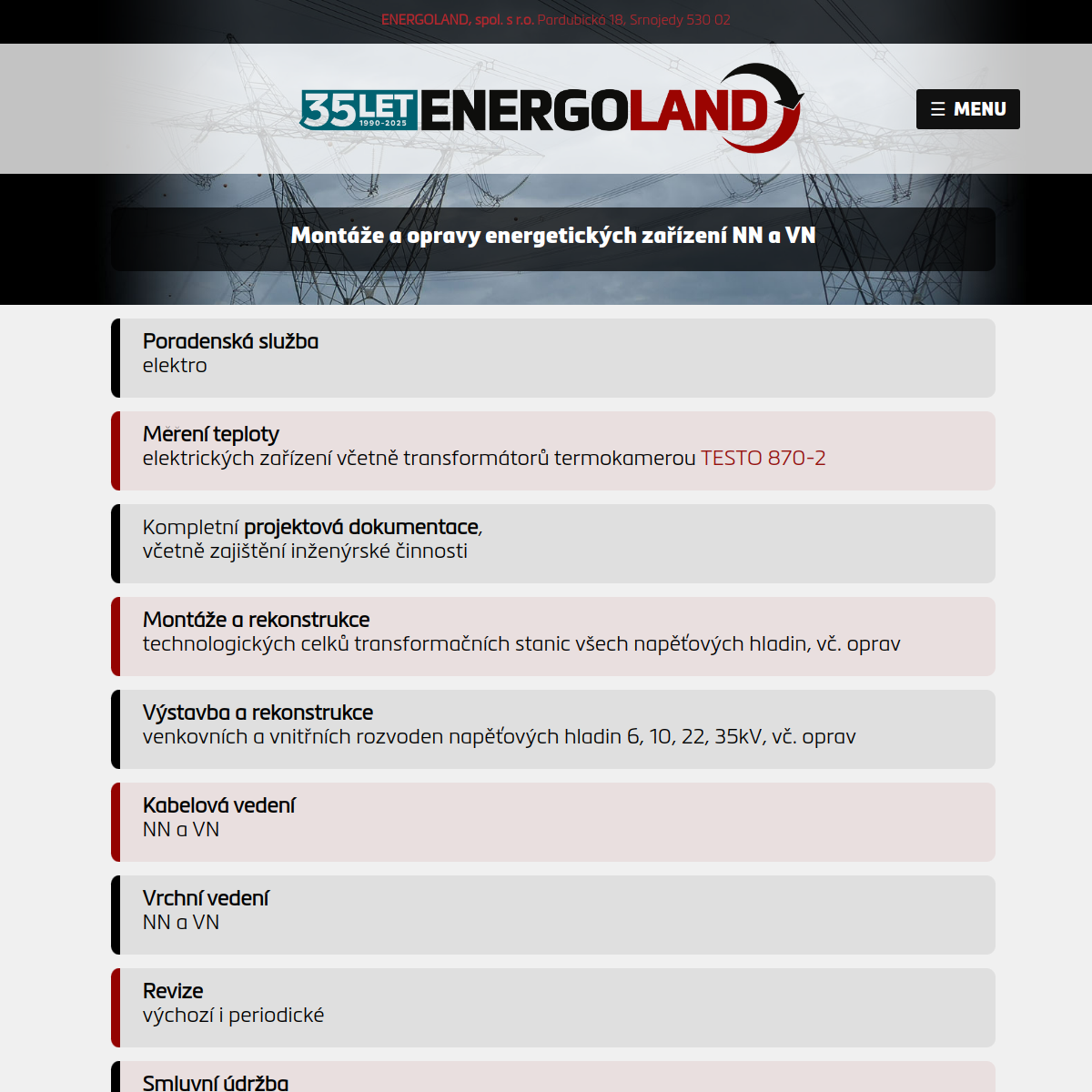 ENERGOLAND, spol. s r.o. website