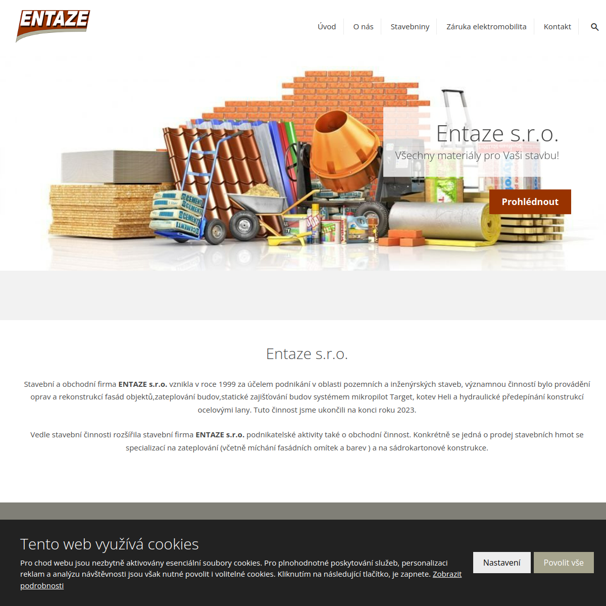 STAVEBNINY ENTAZE website