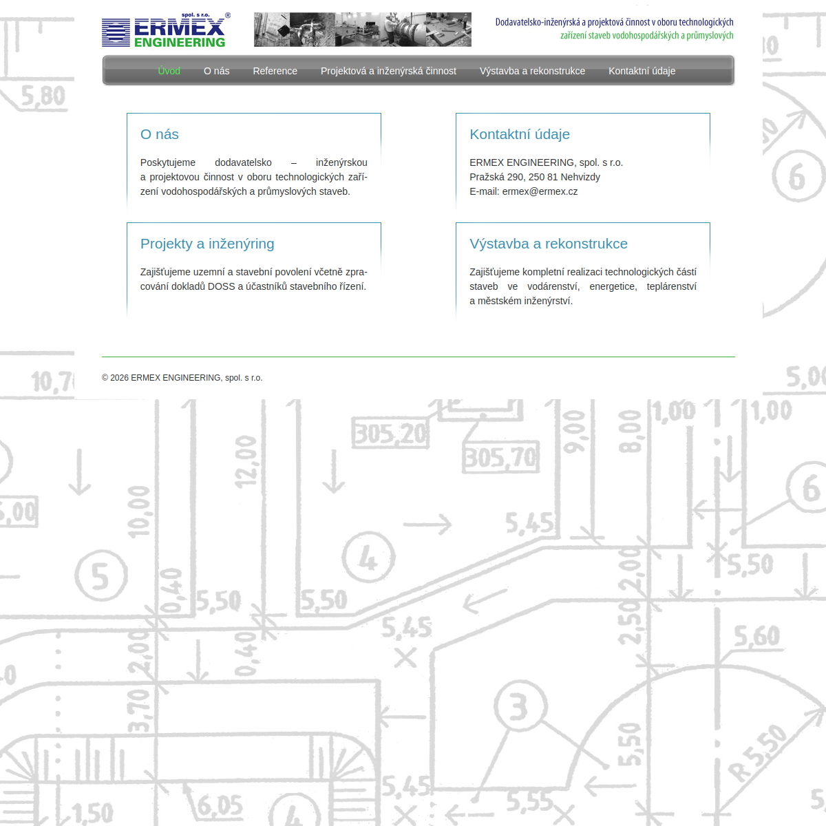 ERMEX ENGINEERING, spol. s r.o. website