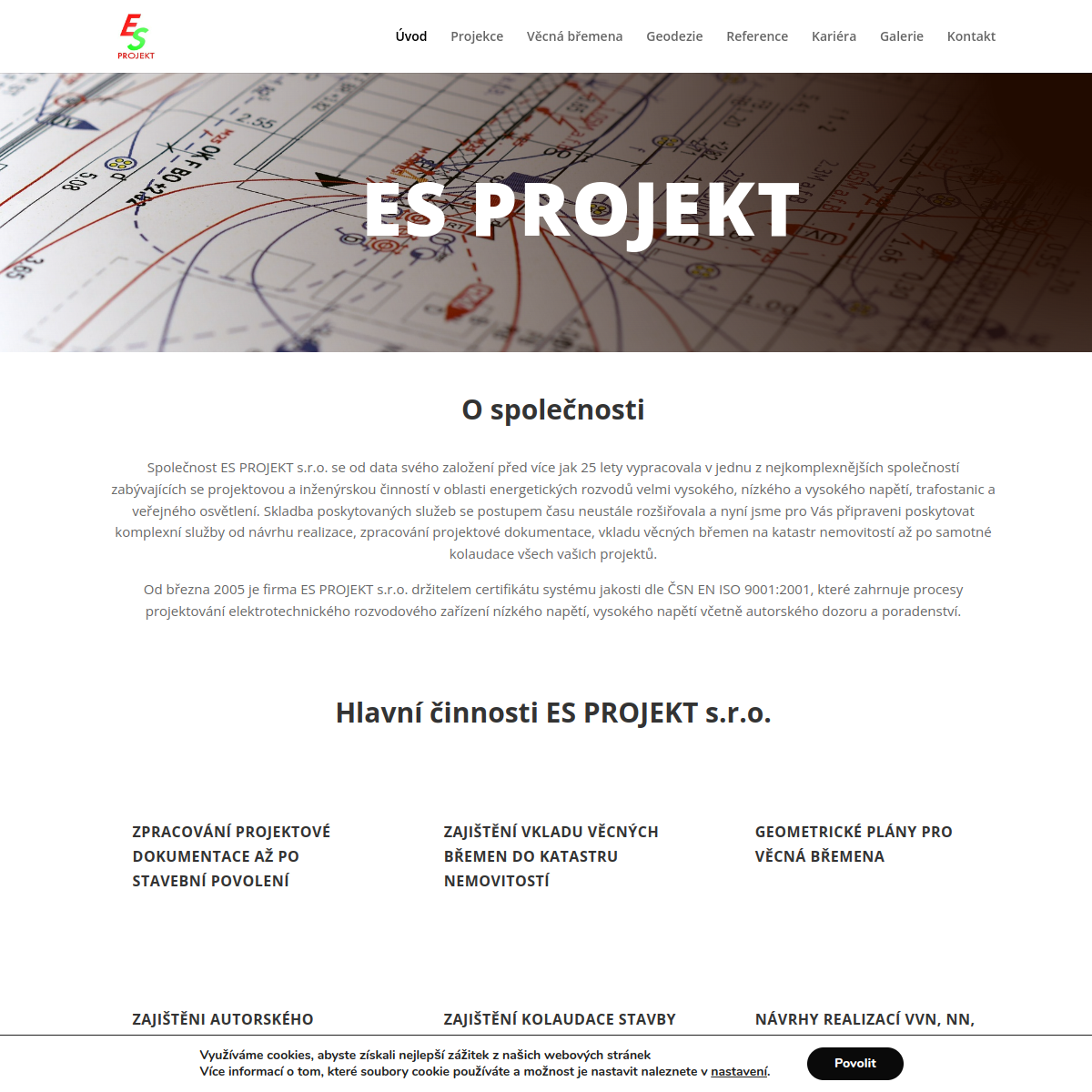 ES PROJEKT, s.r.o. website