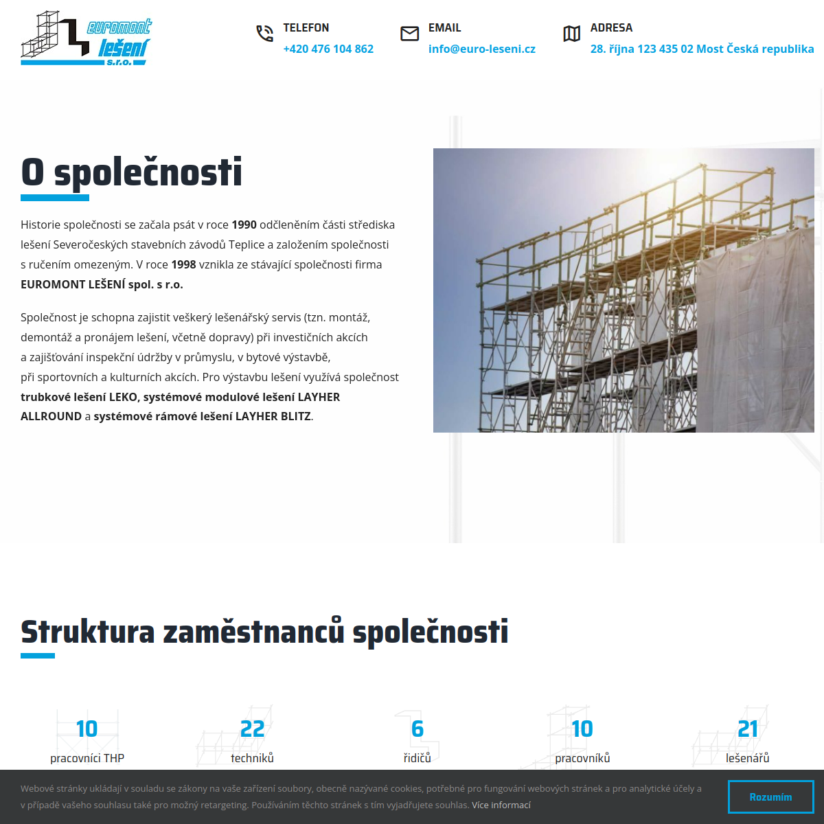 EUROMONT LEŠENÍ website