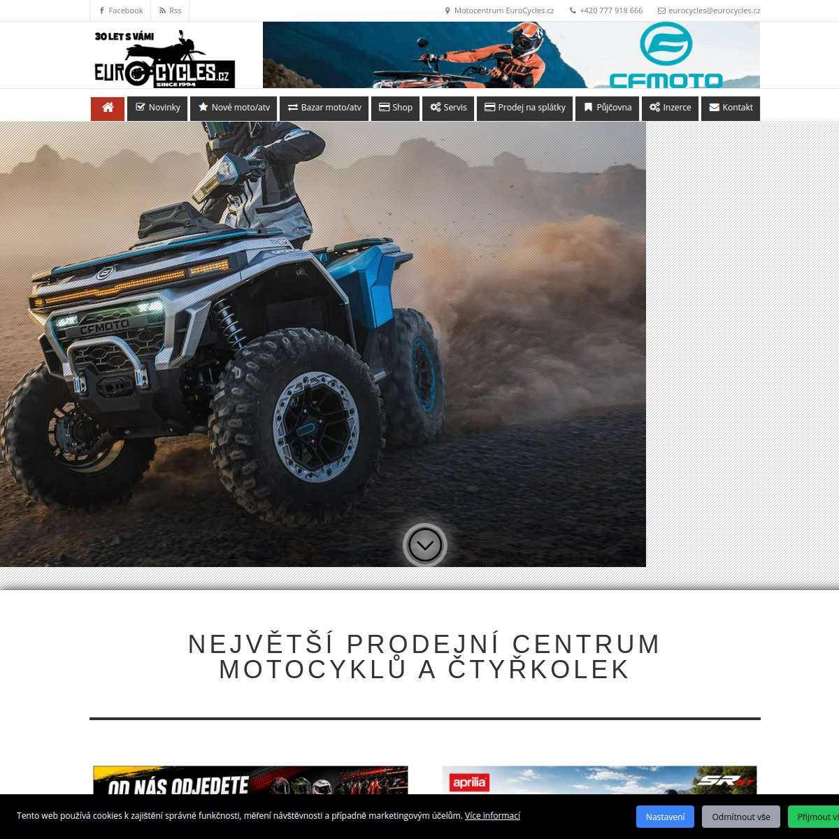 Motocentrum EuroCycles website