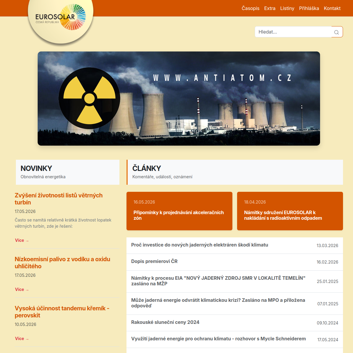 EUROSOLAR.CZ website
