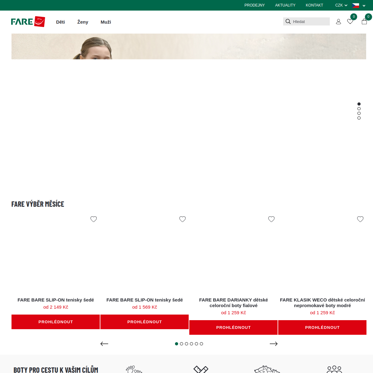 FARE - Výroba obuvi website