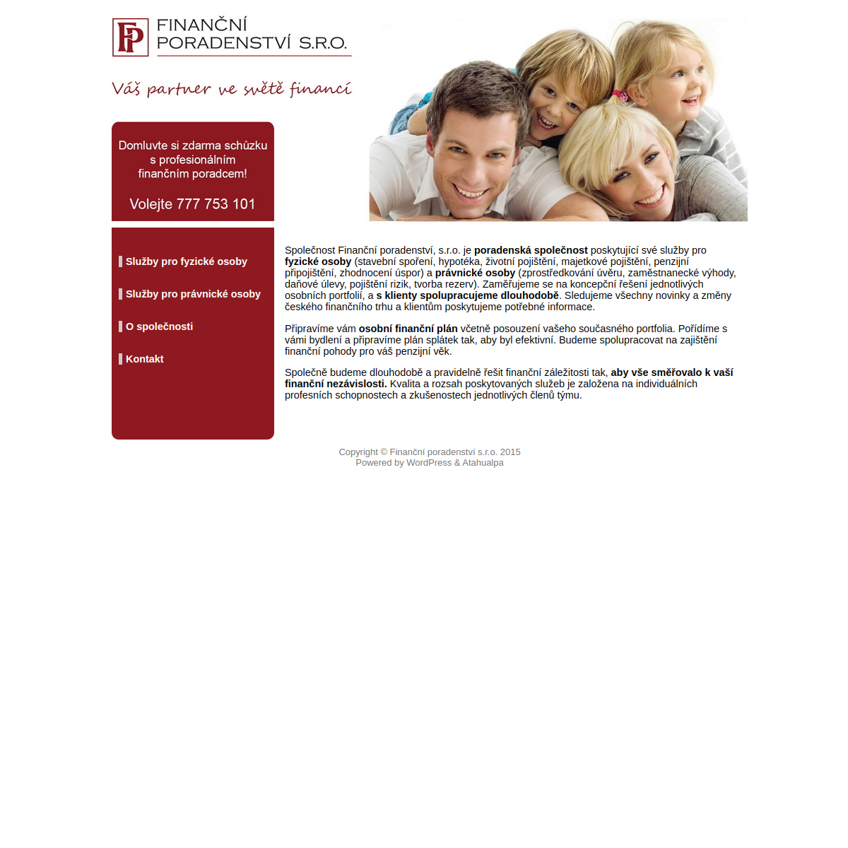Finanční poradenství, s.r.o. website