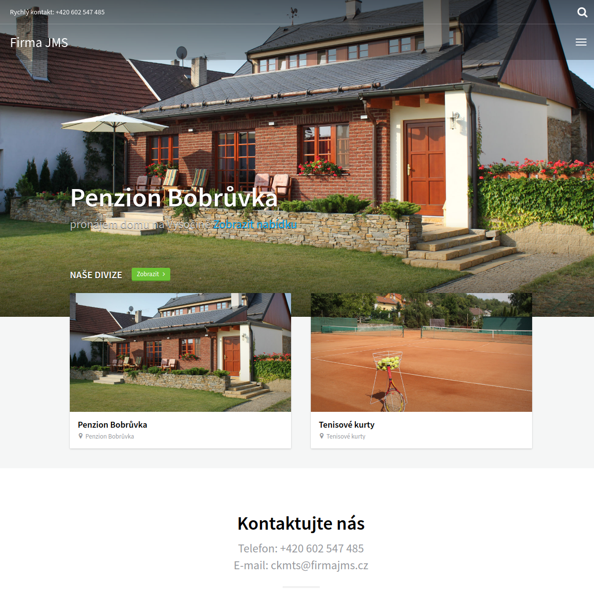 Jihomoravské stavby, s.r.o. website