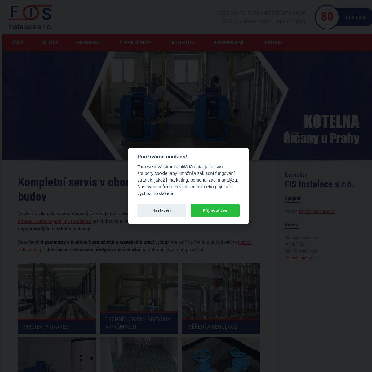FIS Instalace, s.r.o. website