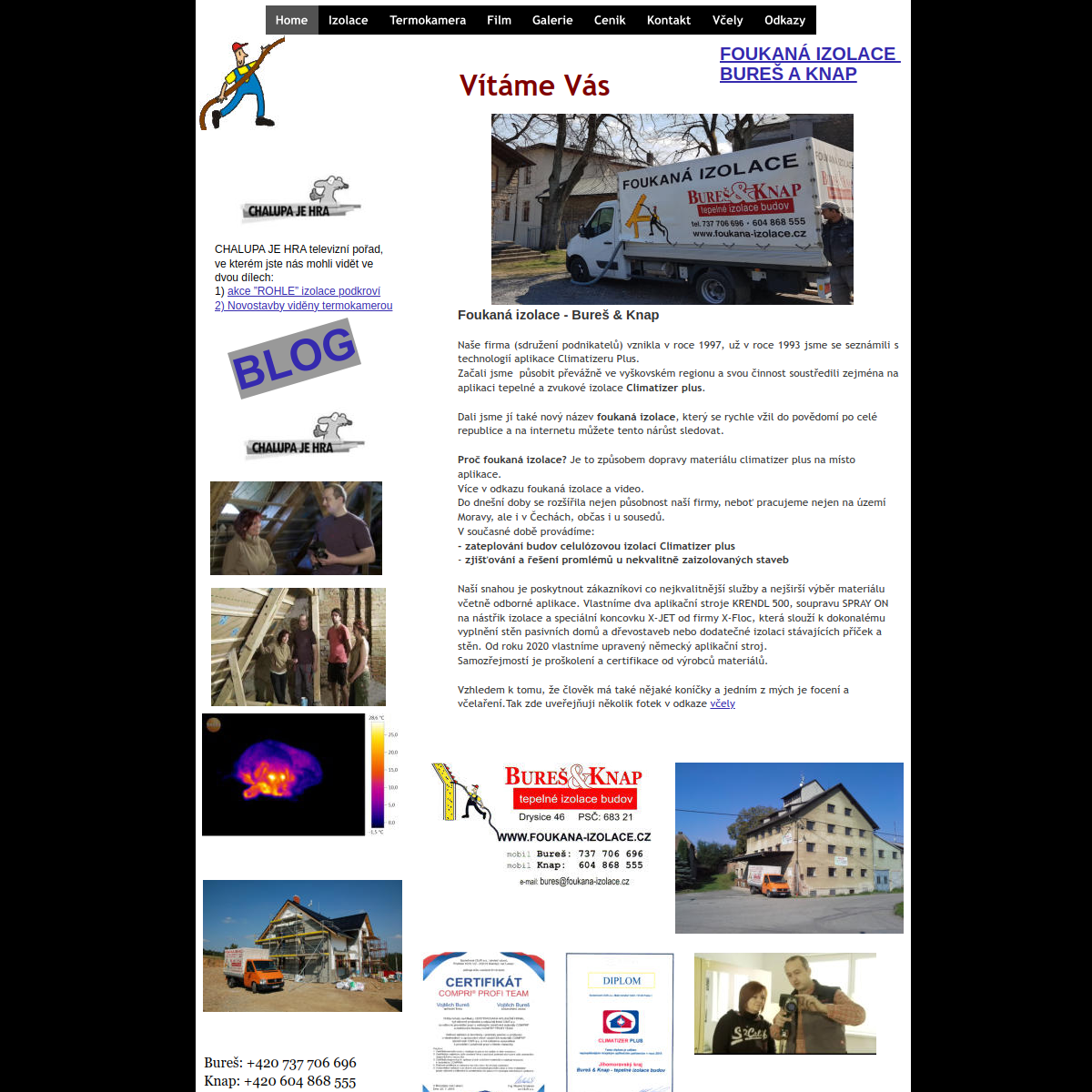 Bureš & Knap - Foukaná izolace website