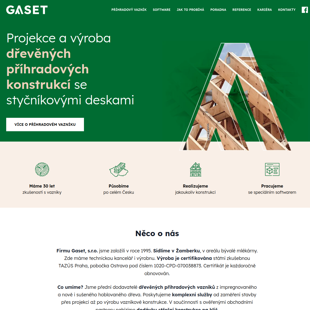 GASET, s.r.o. website