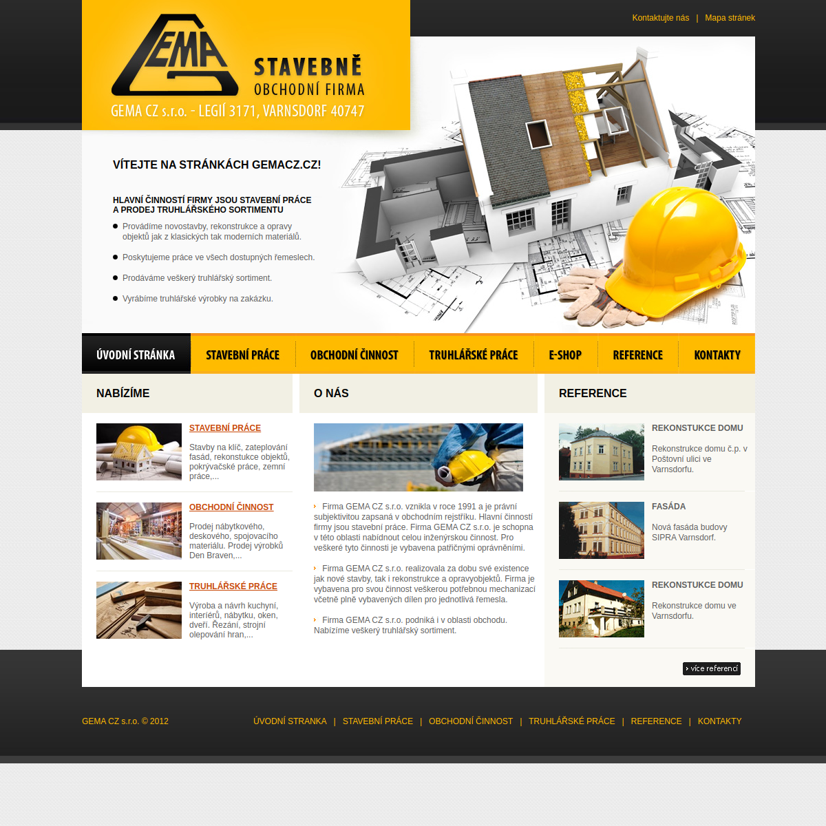 GEMA CZ, s.r.o. website