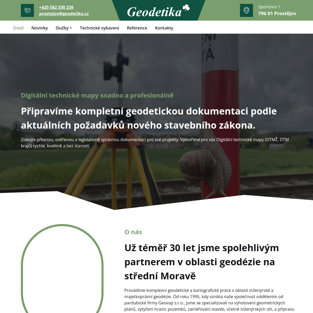 GEODETIKA, s.r.o. website