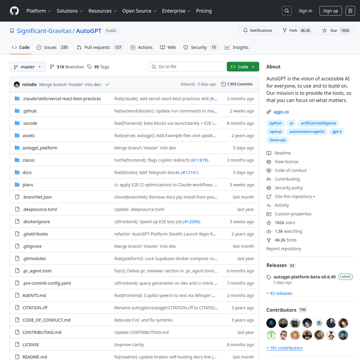 AutoGPT screenshot 2