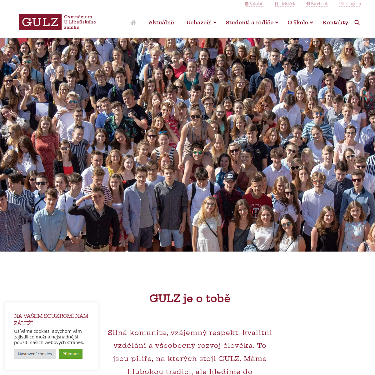 Gymnázium U Libeňského zámku website
