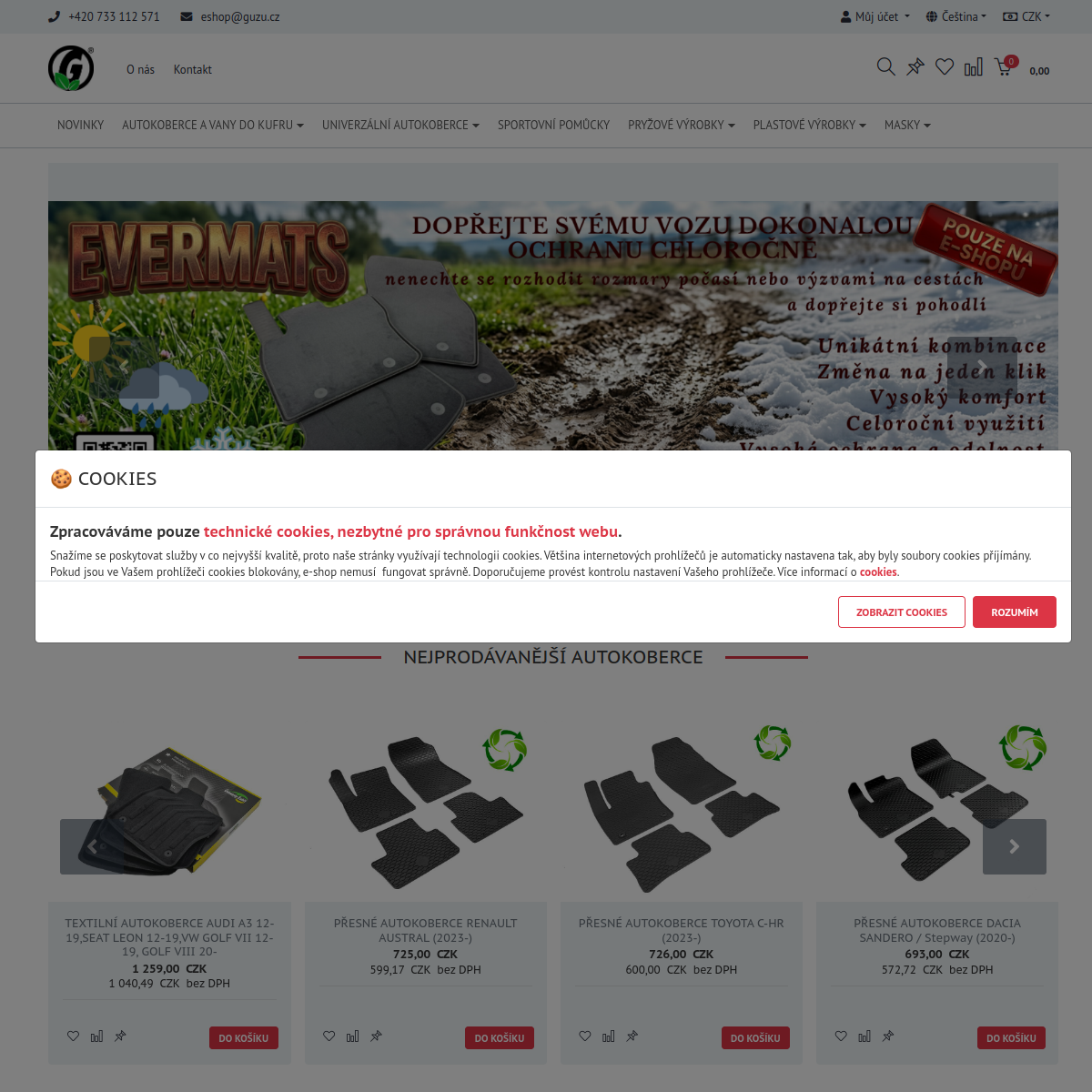Gumárny Zubří website