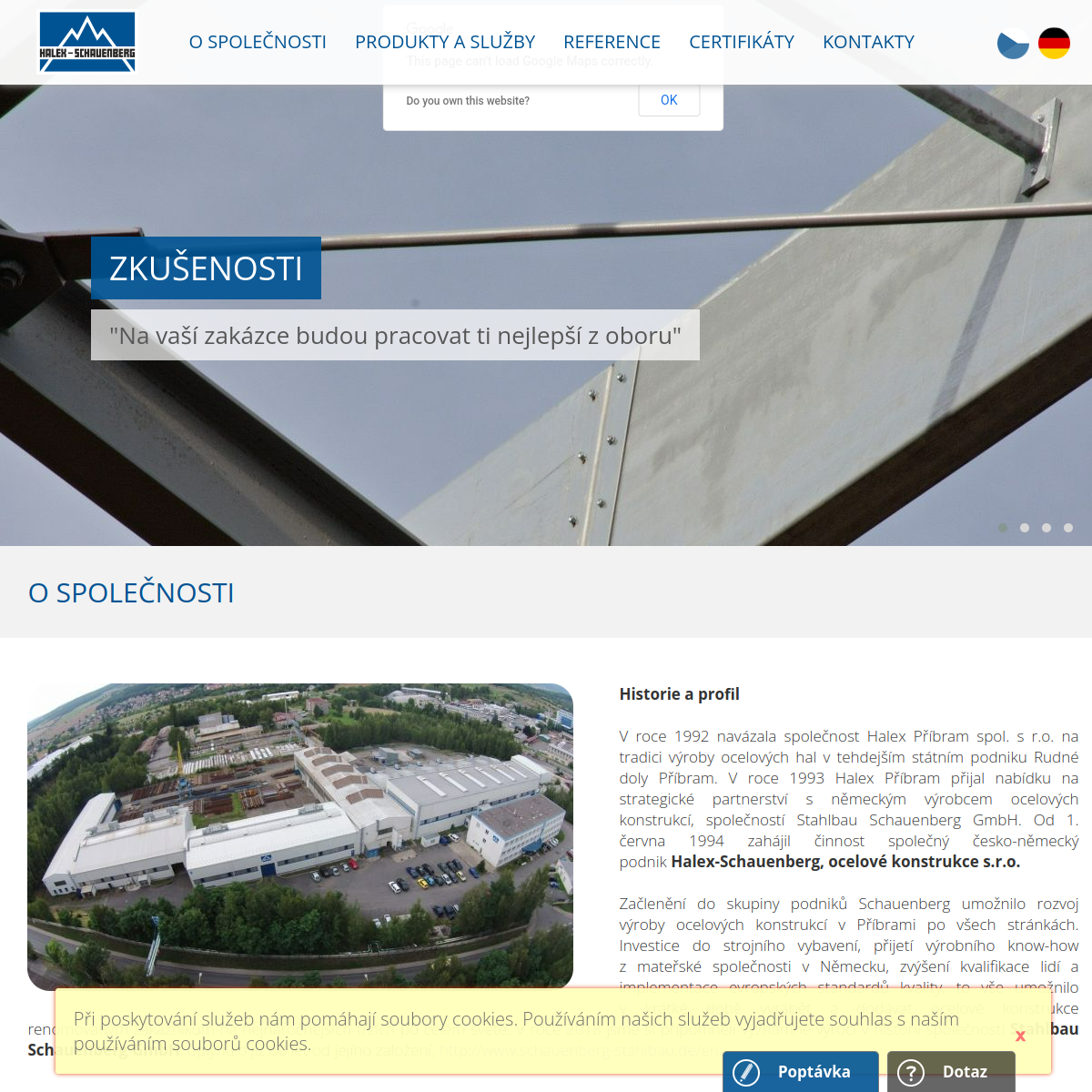 Halex-Schauenberg, ocelové konstrukce s.r.o. website