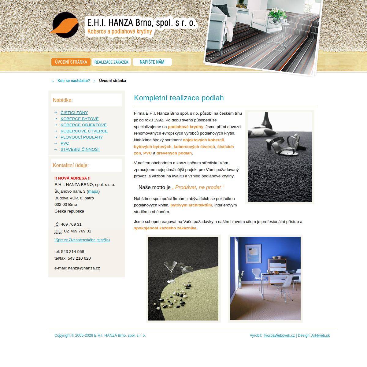 E.H.I. HANZA BRNO website