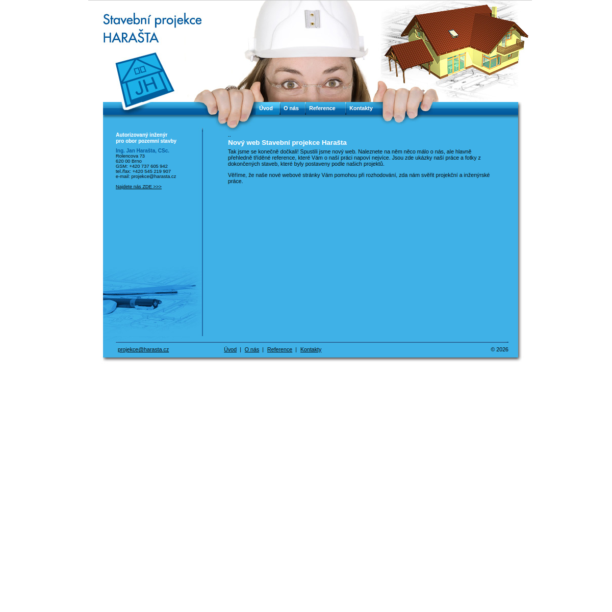 Stavební projekce HARAŠTA website