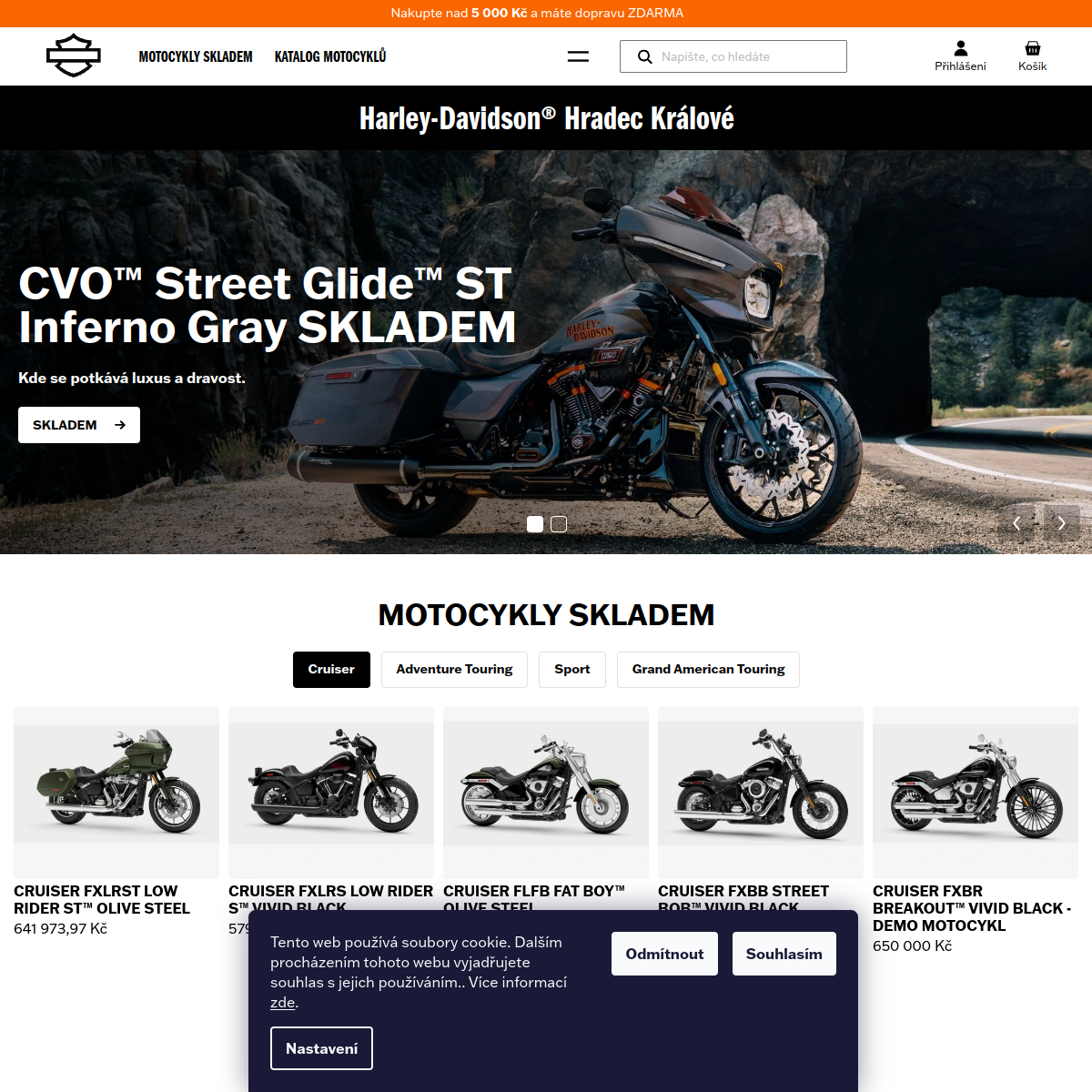 Harley-Davidson Hradec Králové website