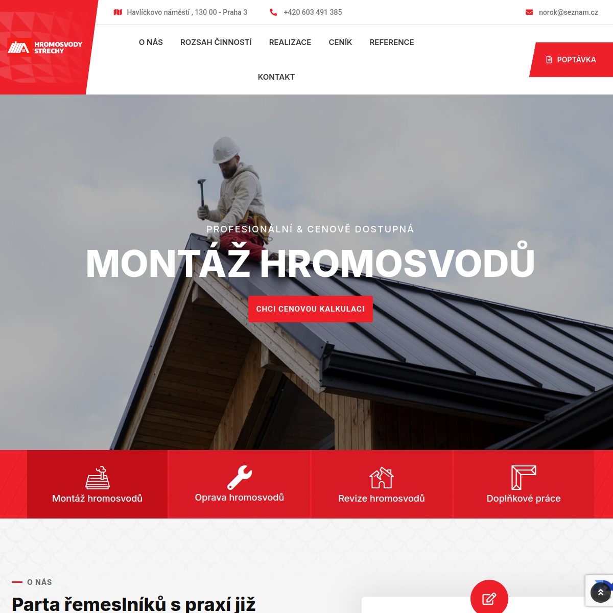 Hromosvody-strechy.cz website