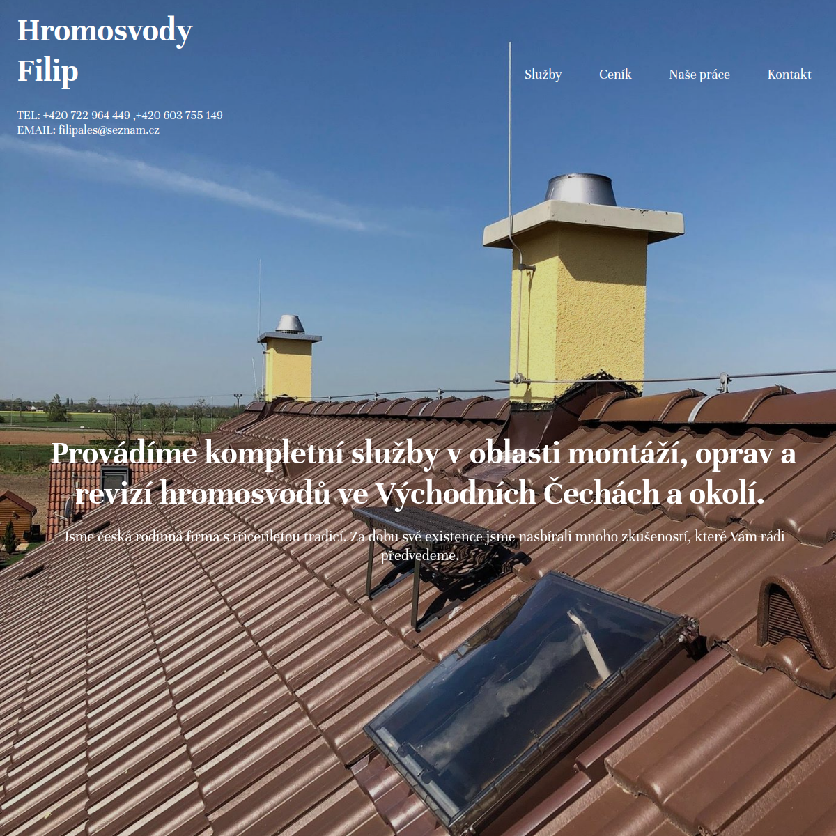 Hromosvody Filip website
