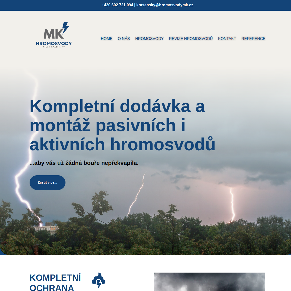 Milan Krásenský - HROMOSVODY website
