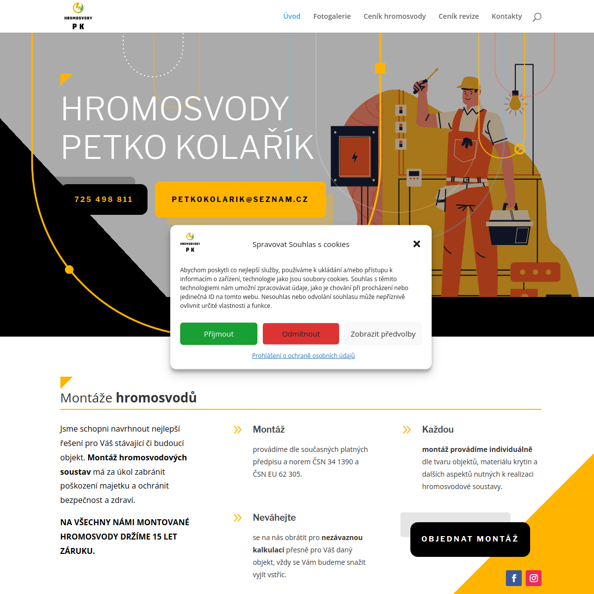 Instalace hromosvodů Vrchlabí website