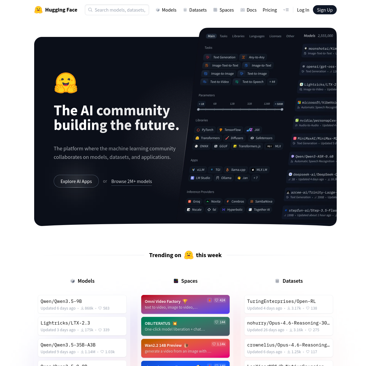 Hugging Face screenshot 2