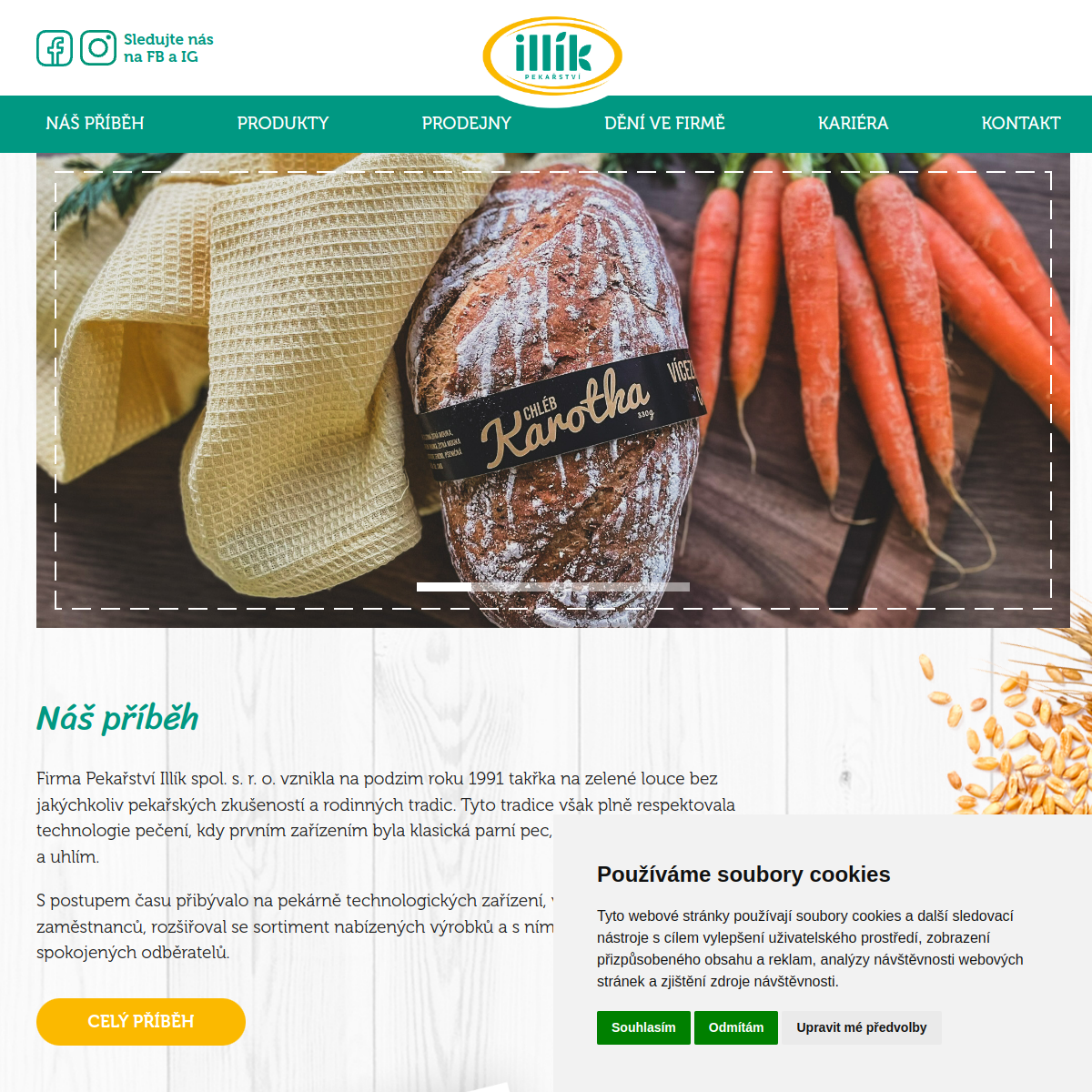 Pekařství Illík, s.r.o. website