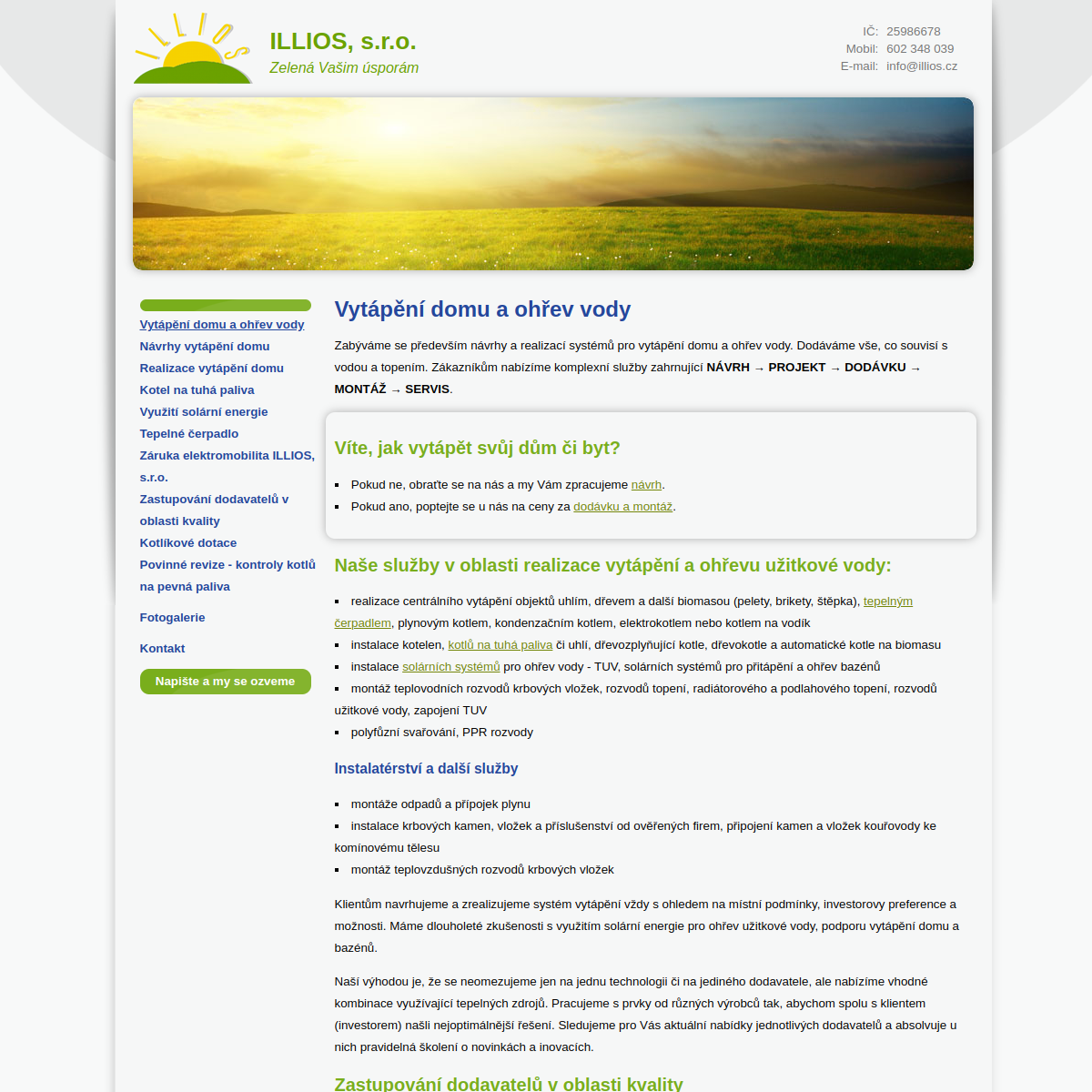 ILLIOS, s.r.o. website