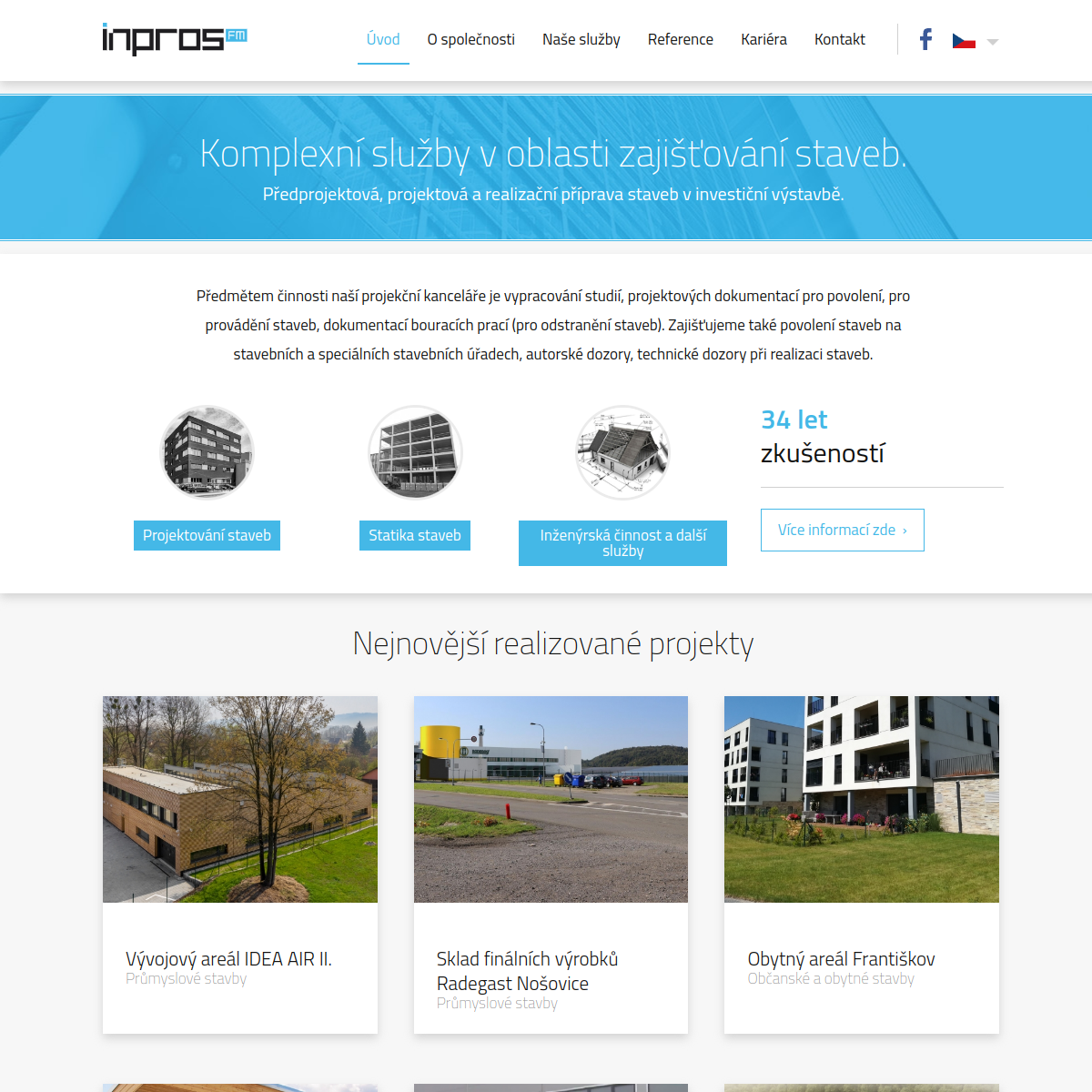 INPROS F-M s.r.o. website