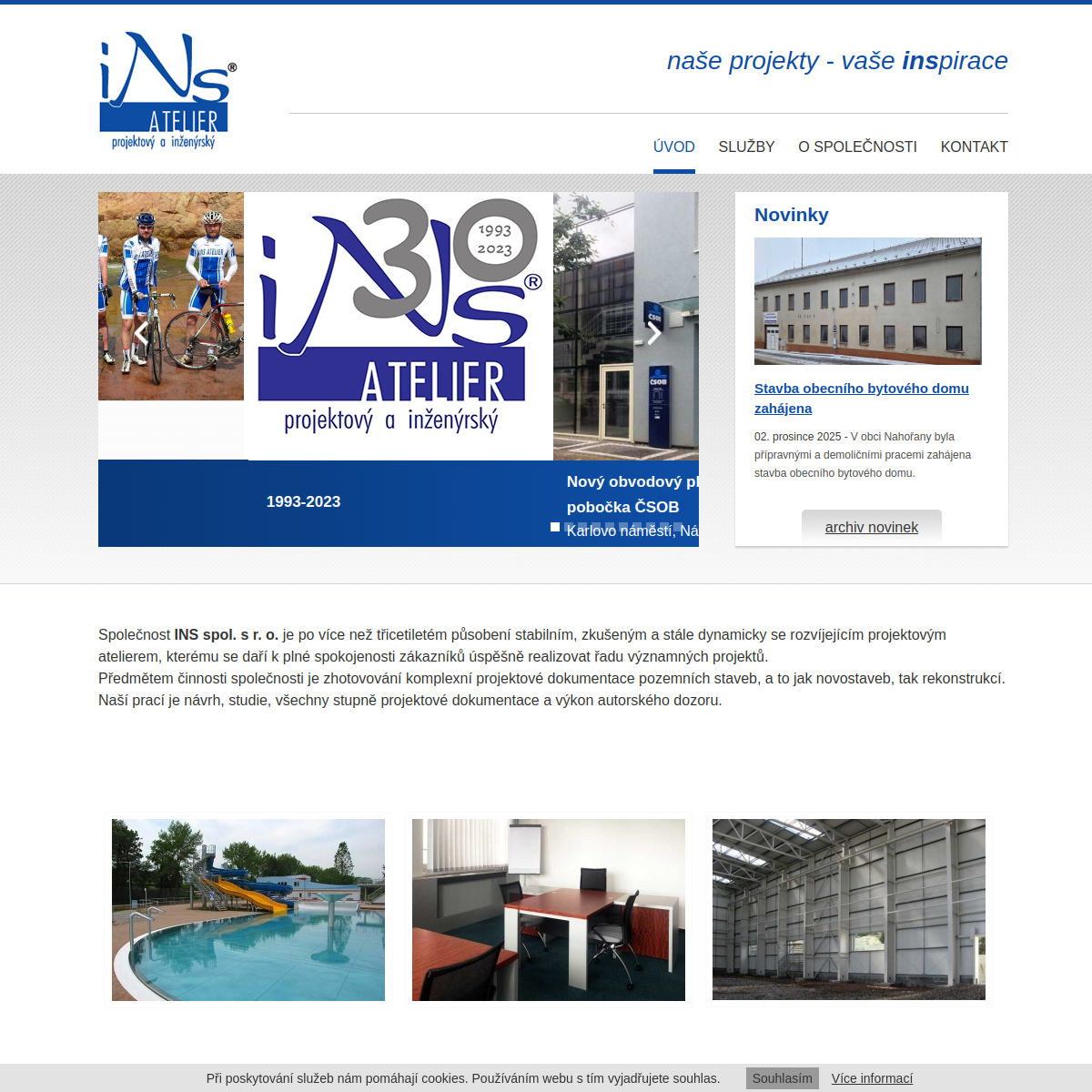 INS, spol. s r.o. website