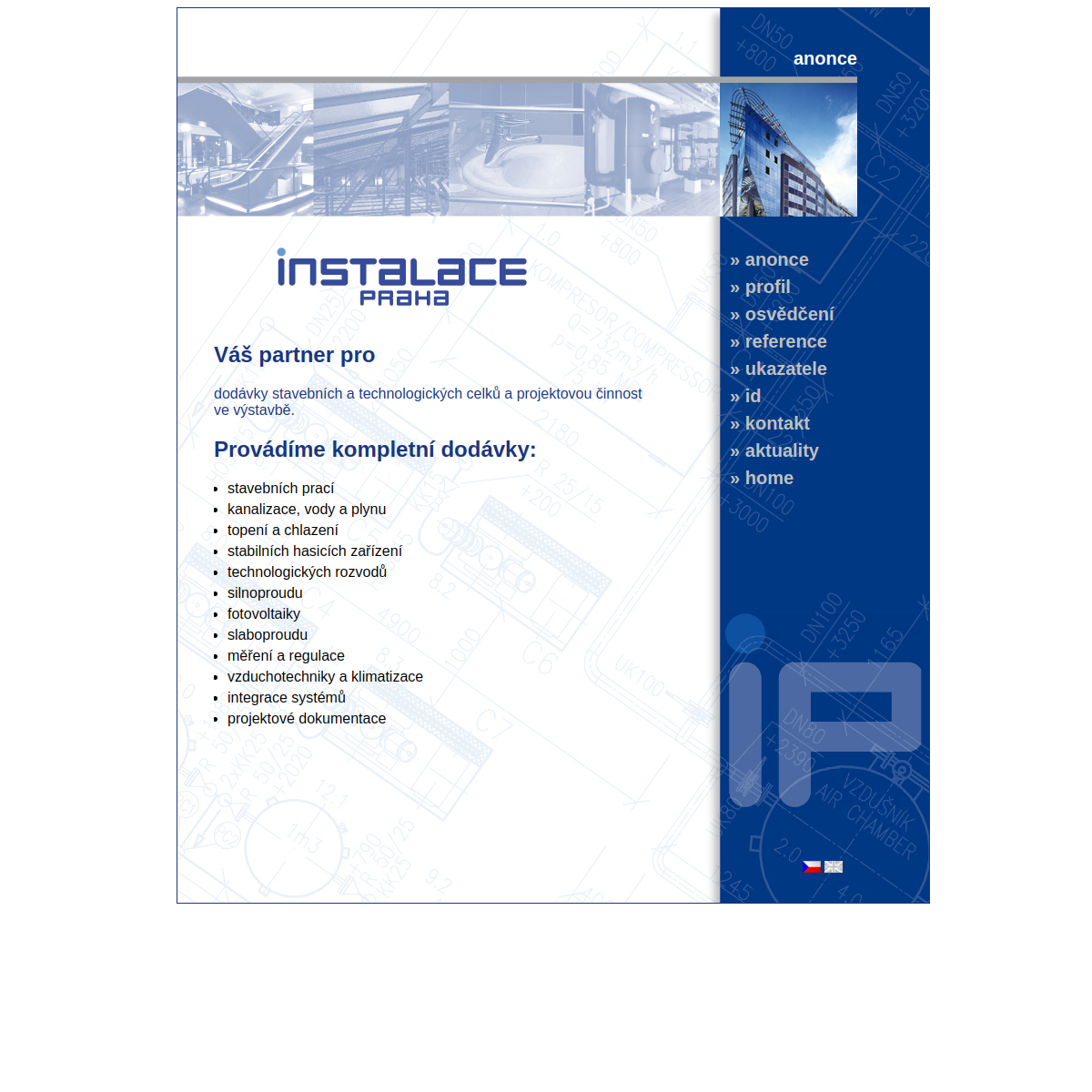 INSTALACE Praha, spol. s r.o. website