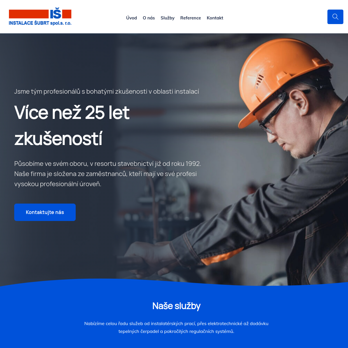 INSTALACE Šubrt, spol. s r.o. website