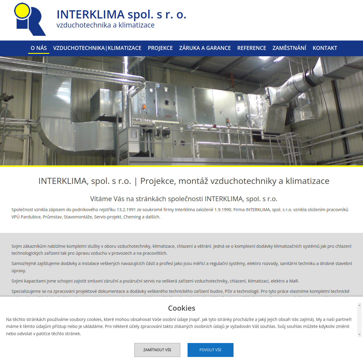 INTERKLIMA, spol. s r.o. website