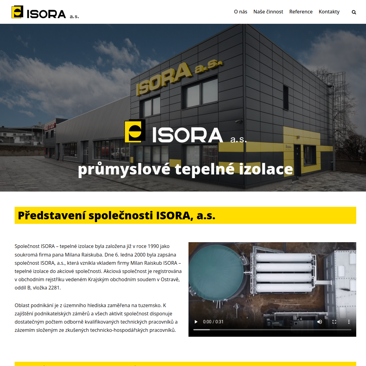 ISORA, a.s. website