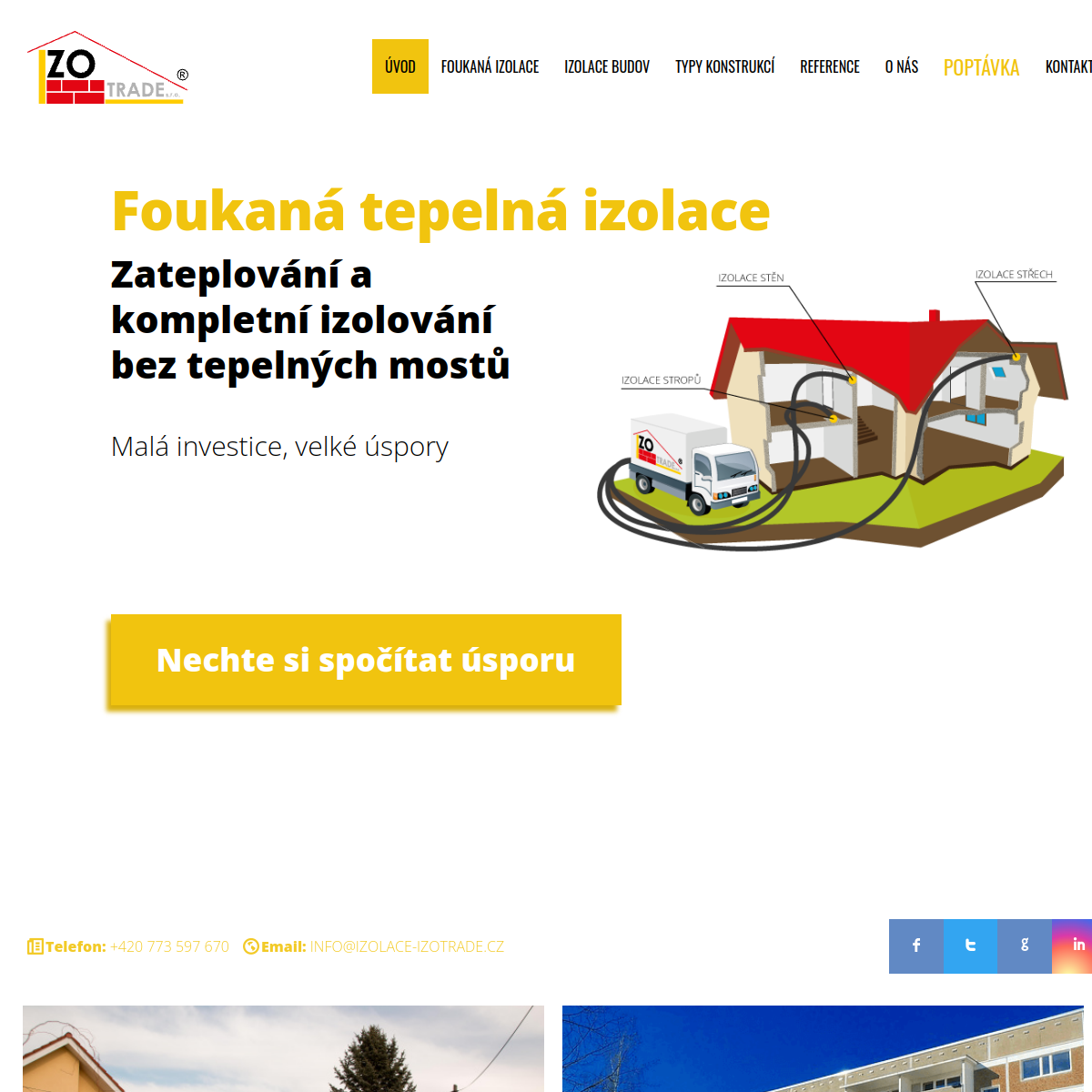 IZOTRADE - FOUKANÁ IZOLACE website