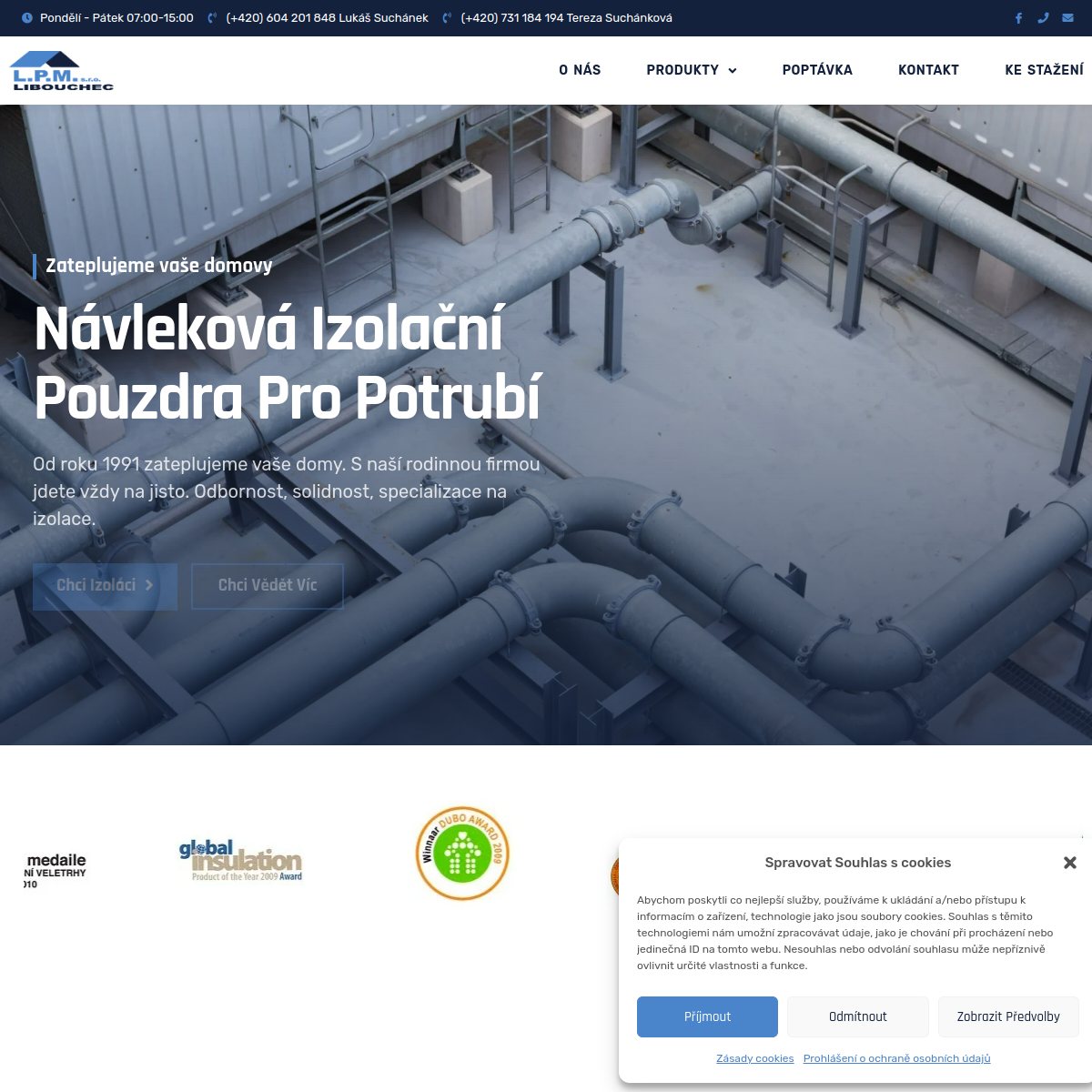 Izolace Libouchec website